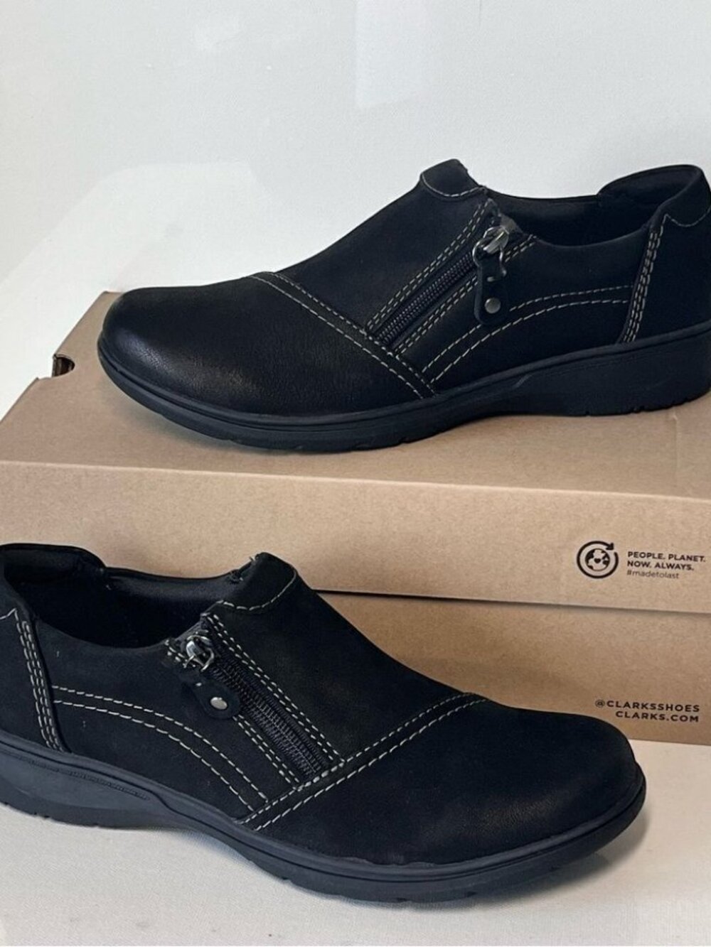 Clarks Carleigh Ray Leather Slip-Ons